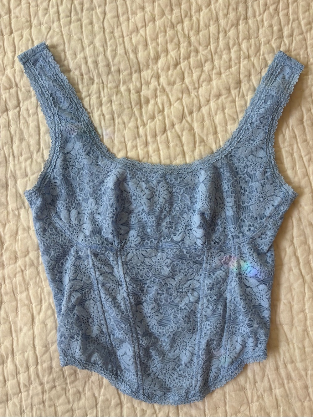 Victoria's Secret Pink Lace Tank - Powder Blue
